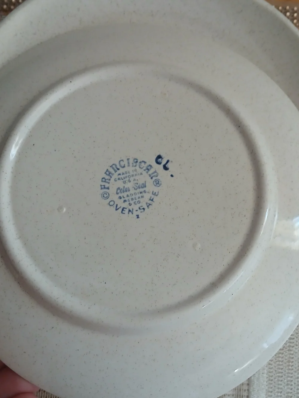 Franciscan Dinner Plate with Pink Floral and Gray Leaf Motif - Set of 4 Vintage